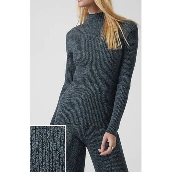 Athleta Size XL Reverie Mock Neck Sweater Navy - Picture 1 of 7